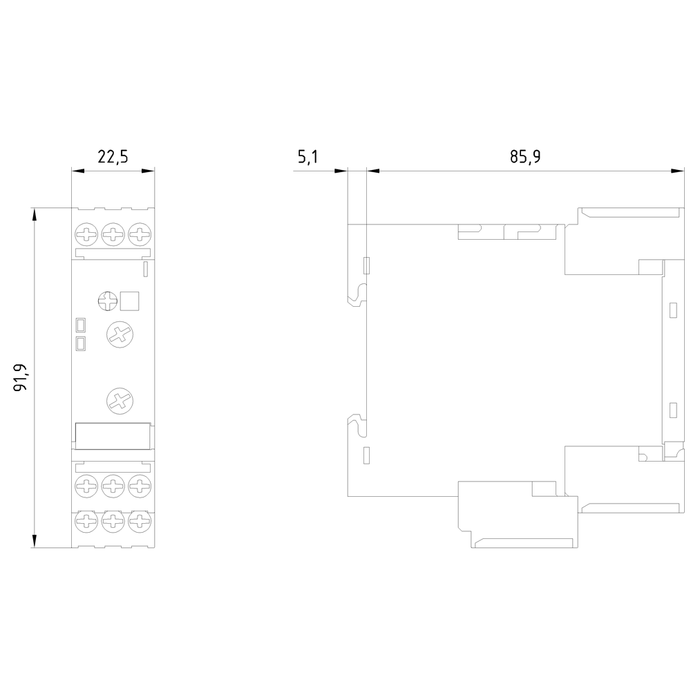Analogové monitorovací relé, monitorování odporu od 2 do 200kOhm