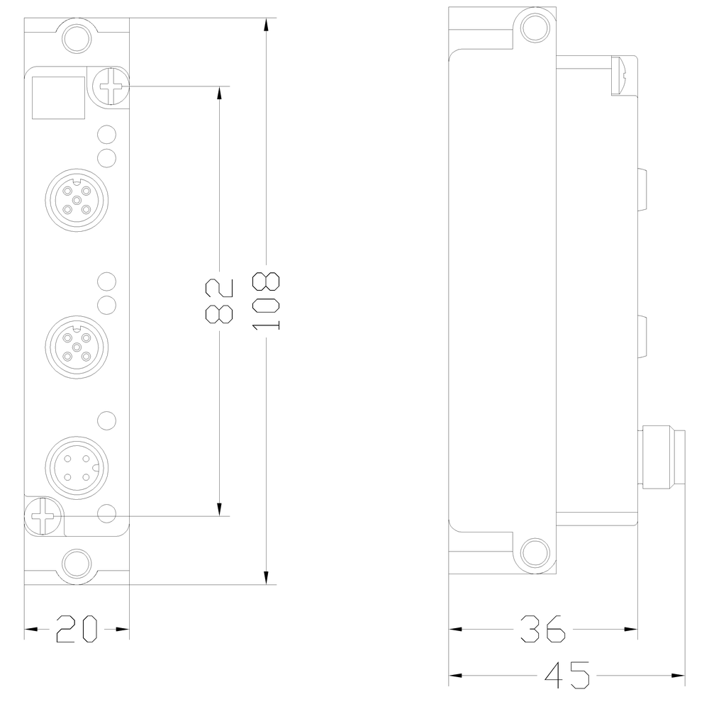 ASIsafe kompaktní modul K20F, IP67, digitální, 2F-DE, 2x bezpečný vstup kat. 1/2