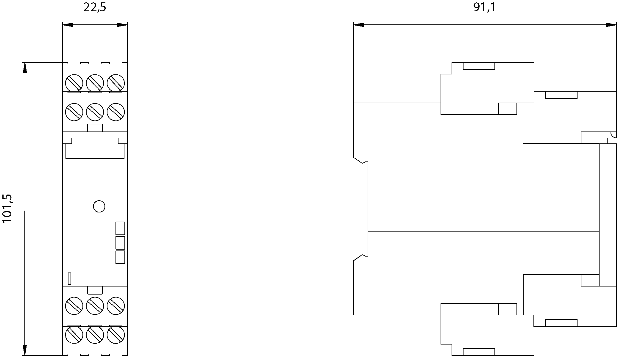 AS-I SlimLine modul S22,5, kontrola proti zemnímu zkratu, IP20, 1x1 vstup