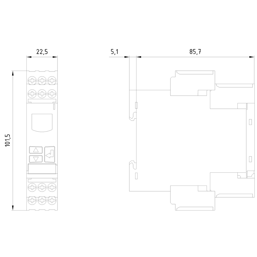 Digitální monitorovací relé pro třífázové napětí s N vodičem