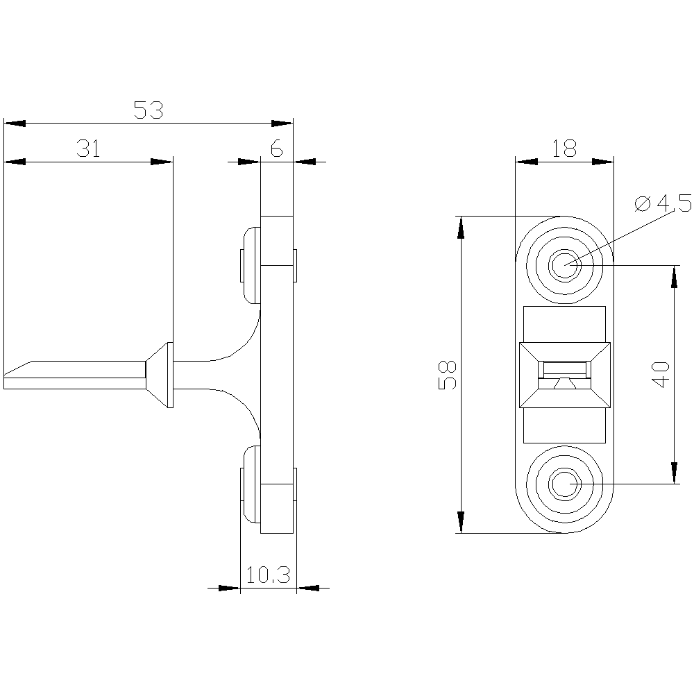 Ovladač, samostatný, vertikální připevnění, pro koncový spínač, s jištěním 3SE5312../3SE5322..