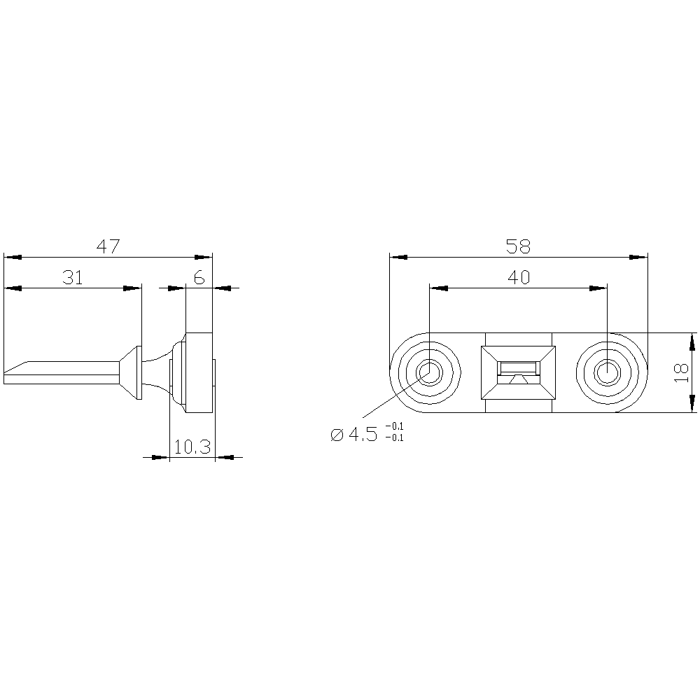 3SE5000-0AV03 Ovladač, samostatný, příčné připevnění, pro koncový spínač, s jištěním 3SE5312../3SE53