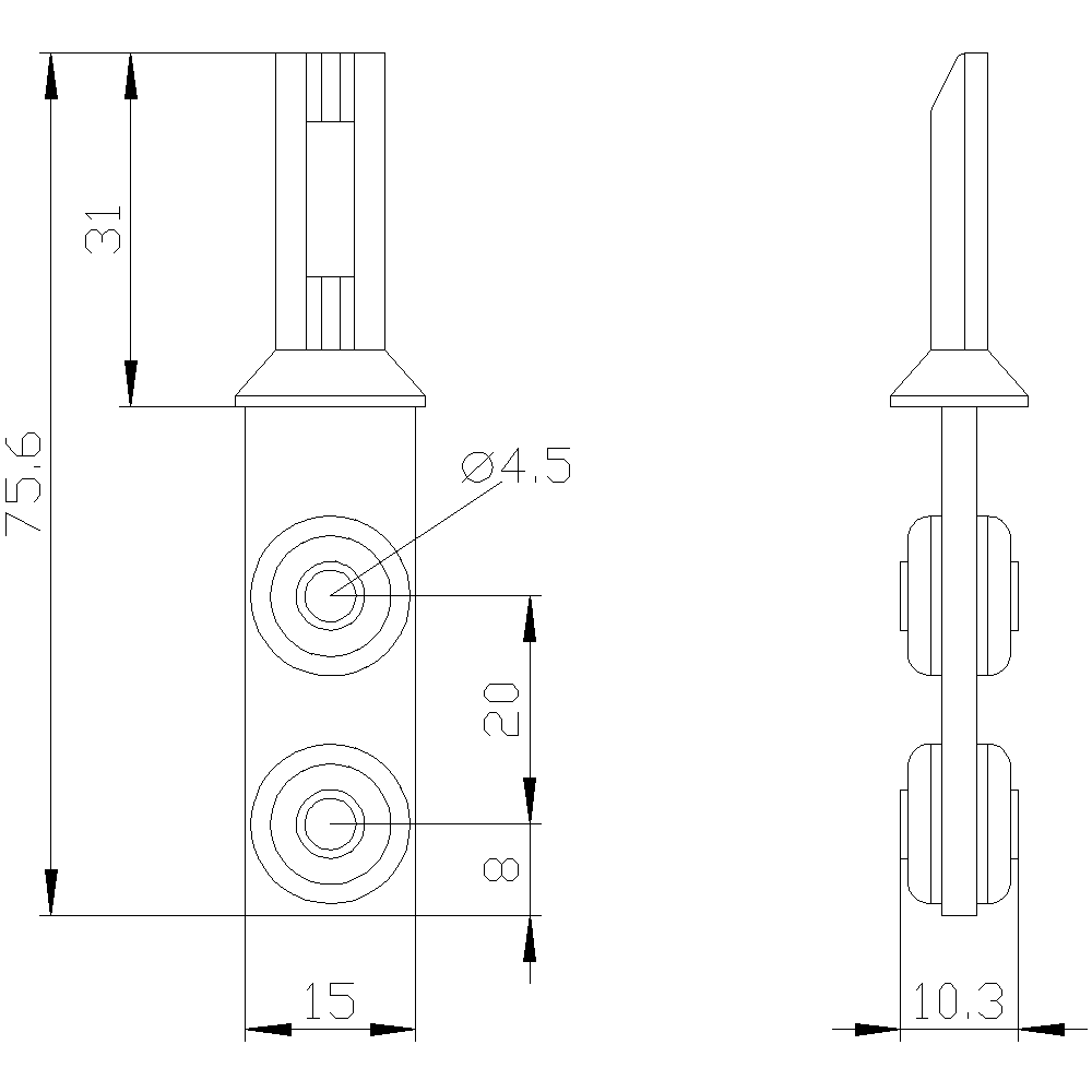 Oddělený standardní ovládač pro koncový spínač 3SE5312../3SE5322.. a ASI 3 NOF13