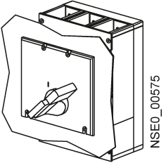 accessory for VL160X, VL160, VL250, masking frame for door cut-out IP40, for fixed/plug-in mounting with RCD module (RCD)
