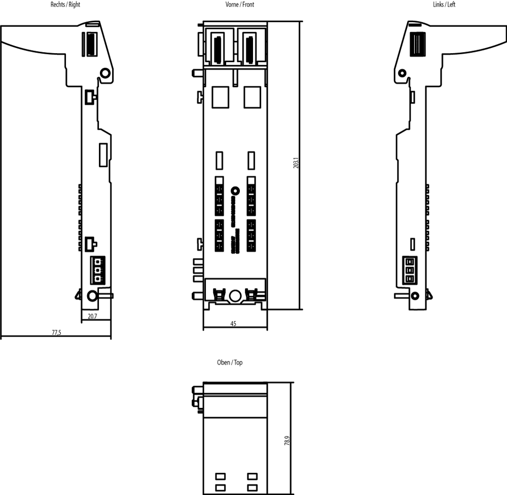 6DL1193-6GA00-0NN0 SIMATIC ET 200SP HA Carrier module 2 times 2 times