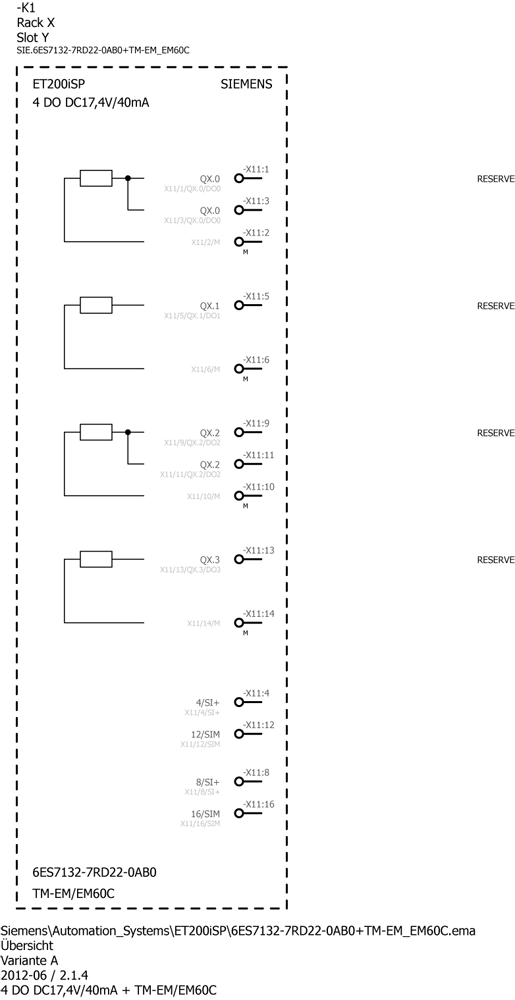 SIMATIC ET 200iSP 4DQ 17.4 V DC/40 mA SHUT DOWN H