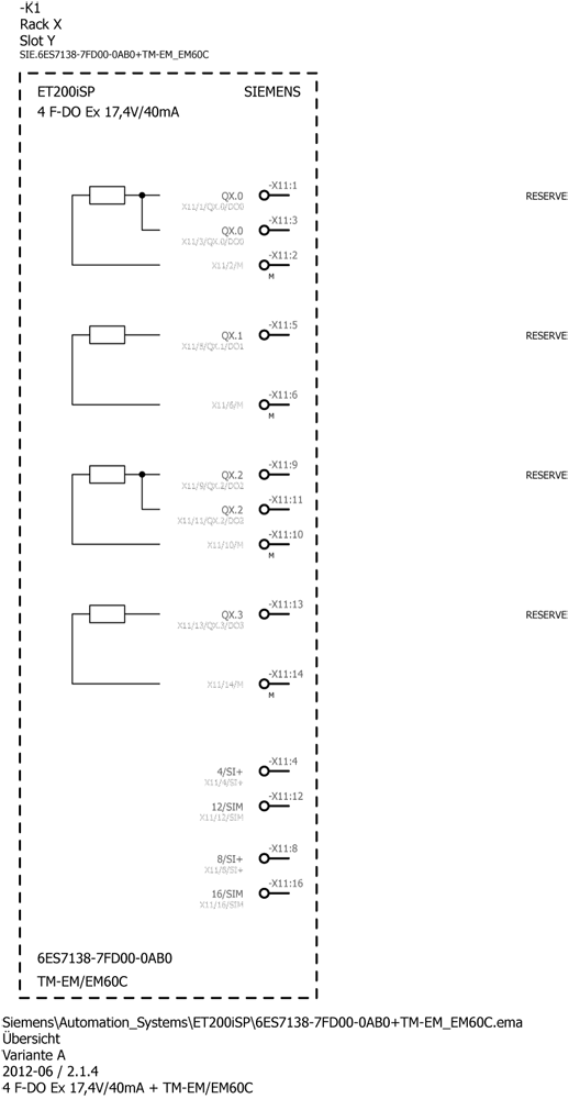 SIMATIC ET 200iSP 4F-DQ Ex(i) 17.4 V DC/40 mA