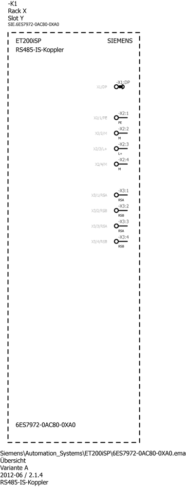 SIMATIC DP Field device connection RS 485 iS coupler