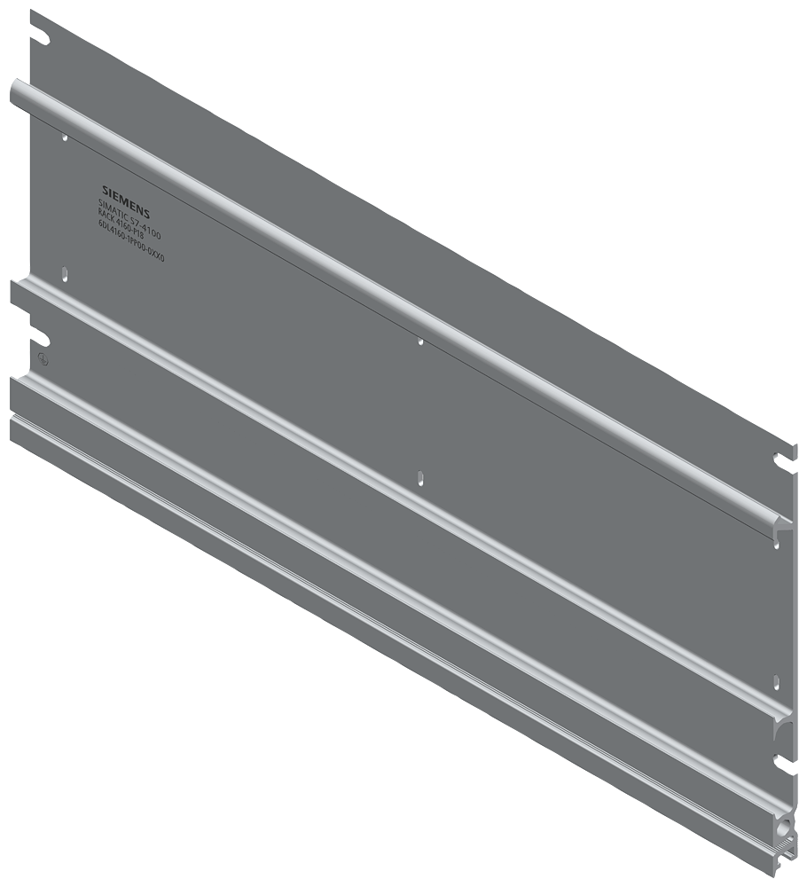 SIMATIC xN 4100; rack 482 mm (approx. 19 inch) made of aluminum; for holding several xN 4100 controllers with U-connectors and max. 7 modules (equivalent to 9 slots); S7-1500 U-connectors must be ordered separately by Siemens