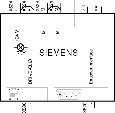 SINAMICS S120 SENSOR MODULE SMC10 SENSOR BOARD FOR EVALUATION OF A RESOLVER WITHOUT DRIVE-CLIQ CABLE