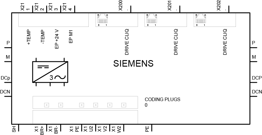 SINAMICS S120 single motor module input: 600 V DC output: 400 V 3 AC, 18 A design: booksize D type internal air cooling optimized pulse patterns an...
