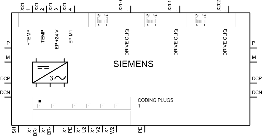 SINAMICS S120 Double Motor Module input: 600 V DC output: 400V 3AC, 18 A/18 A design: booksize D type internal air cooling optimized pulse patterns...