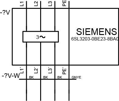 Síťový filtr B, 3Střídavé 380-480 V, 49,4 A