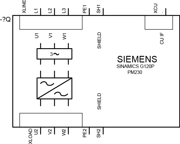 SINAMICS PM230, 3Střídavé 380-480 V, 37,00 kW, IP55 / UL Type 12, FSE, A