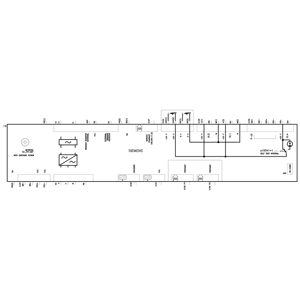 SINAMICS S210, 1 Střídavé 200-240 V, 0,20 kW, typ IP20 / UL open, FSA, A