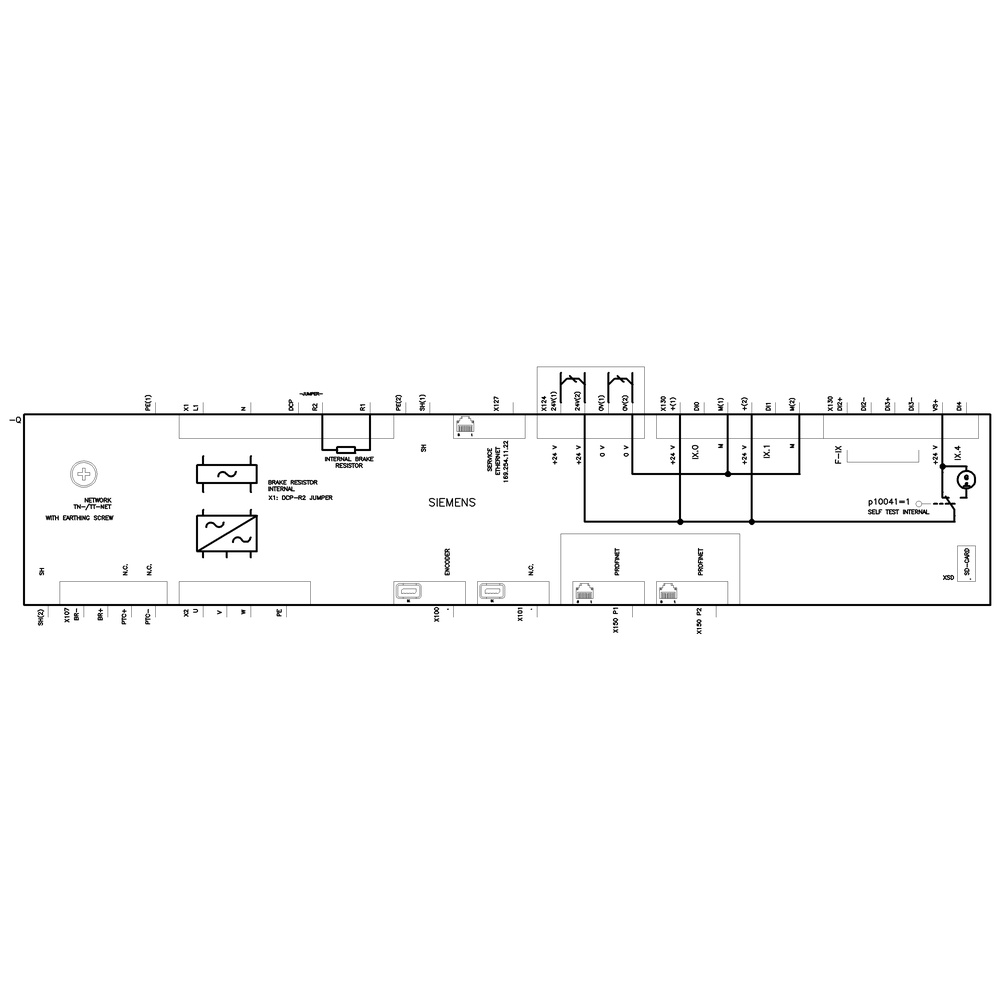 SINAMICS S210, 1 Střídavé 200-240 V, 0,40 kW, typ IP20 / UL open, FSB, A