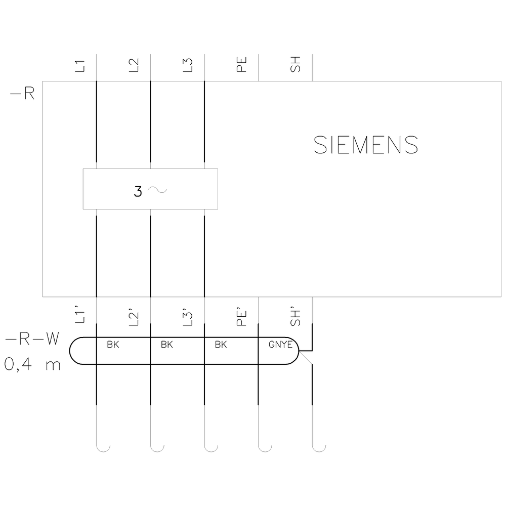 Síťový filtr B, 3Střídavé 380-480 V, 39,4 A