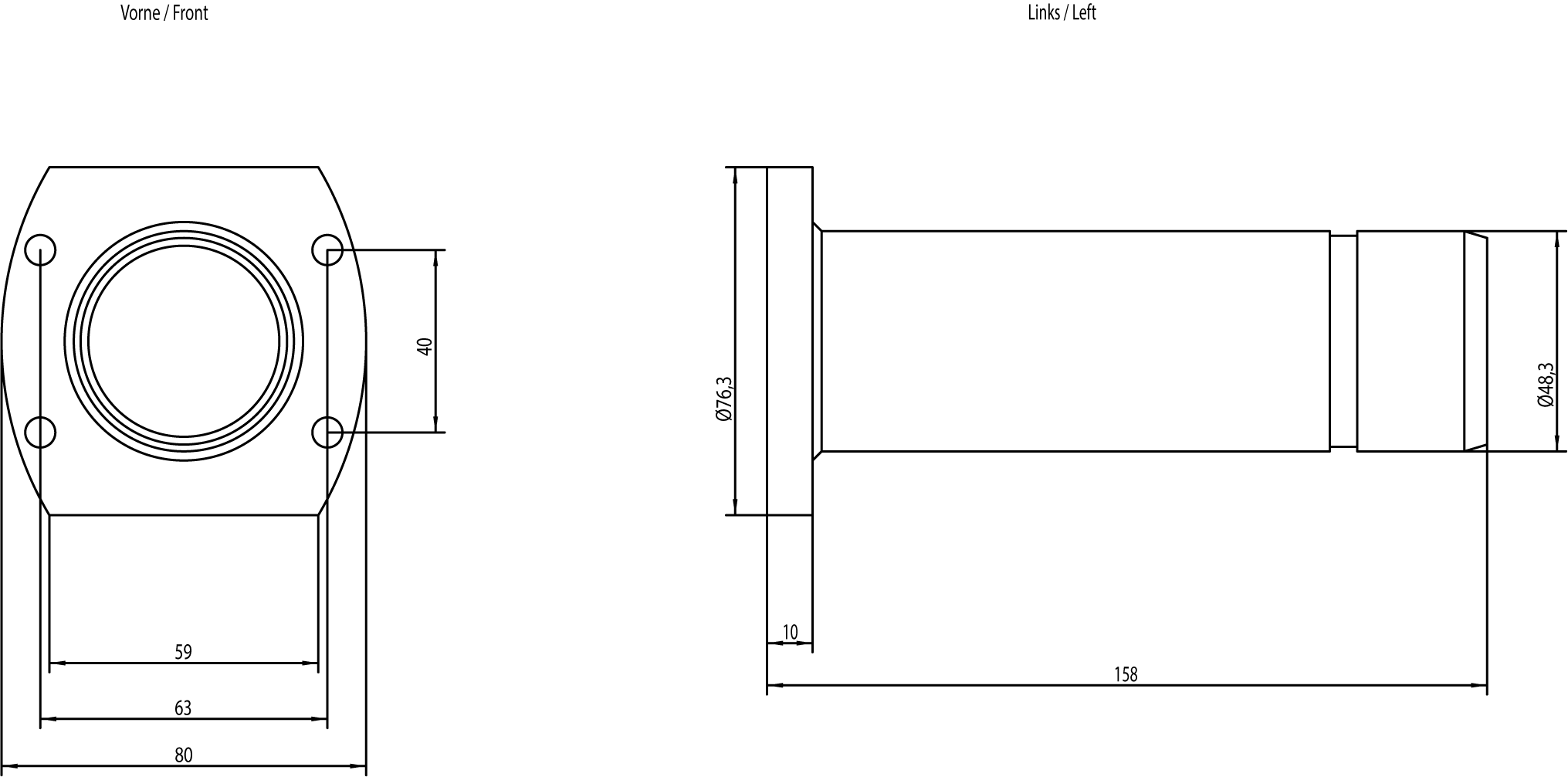 SIMATIC HMI Flange mount Support arm for PRO devices