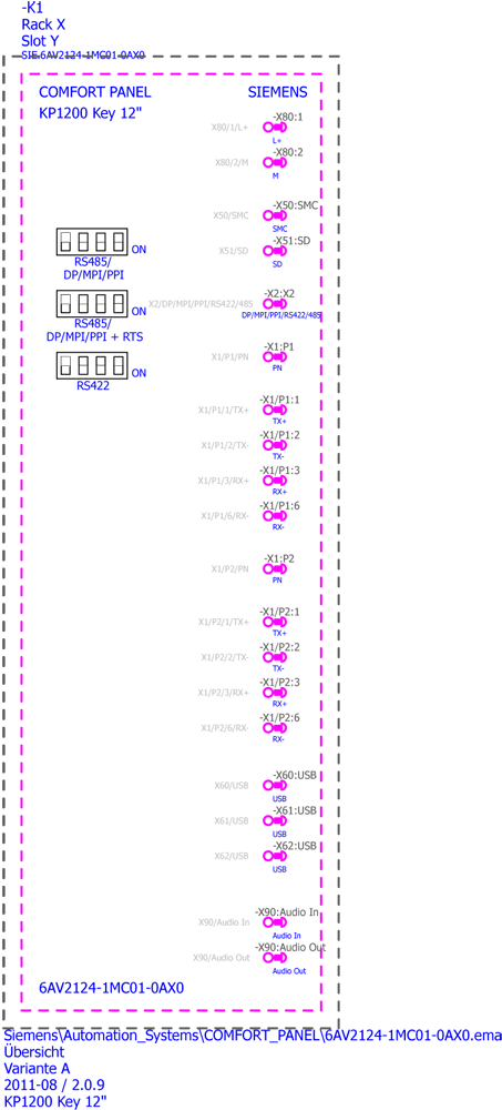 6AV2124-1MC01-0AX0 SIMATIC HMI KP1200 Comfort, Comfort Panel, ovládání tlačítky, 12 širokoúhlý-TFT-d