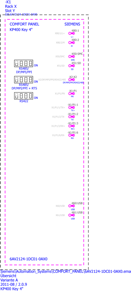 SIMATIC HMI KP400 Comfort, Comfort Panel, ovládání tlačítky, 4 širokoúhlý-TFT-displej, 16 MIO barev, PROFINET rozhraní, MPI/PROFIBUS-DP rozhraní, 4...