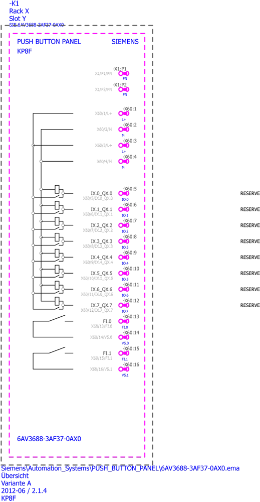 6AV3688-3AF37-0AX0 SIMATIC HMI KP8F PN