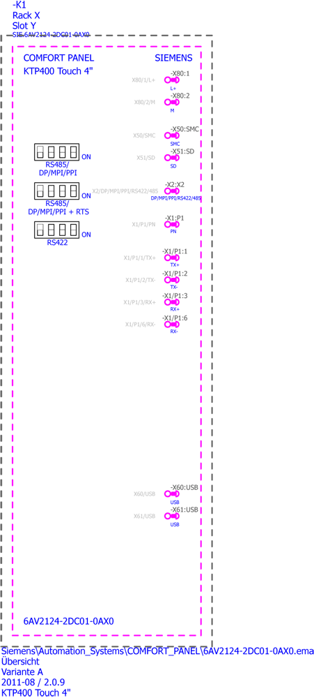 SIMATIC HMI KTP400 Comfort, Comfort Panel, Tlačítkové/dotykové ovládání, 4 širokoúhlý-TFT-displej, 16 MIO barev, PROFINET rozhraní, MPI/PROFIBUS-DP...