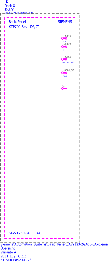 SIMATIC HMI, KTP700 Basic DP, Basic Panel, Tlačítkové/dotykové ovládání, 7 TFT-displej, 65536 barev, PROFIBUS rozhraní, konfigurovatelné z WinCC Ba...