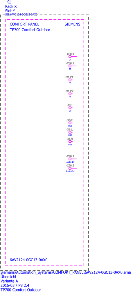 SIMATIC HMI TP700 Comfort Outdoor, Comfort Panel, dotykové ovládání, 7 širokoúhlý-TFT-displej, 16 MIO barev, PROFINET rozhraní, MPI/PROFIBUS-DP roz...