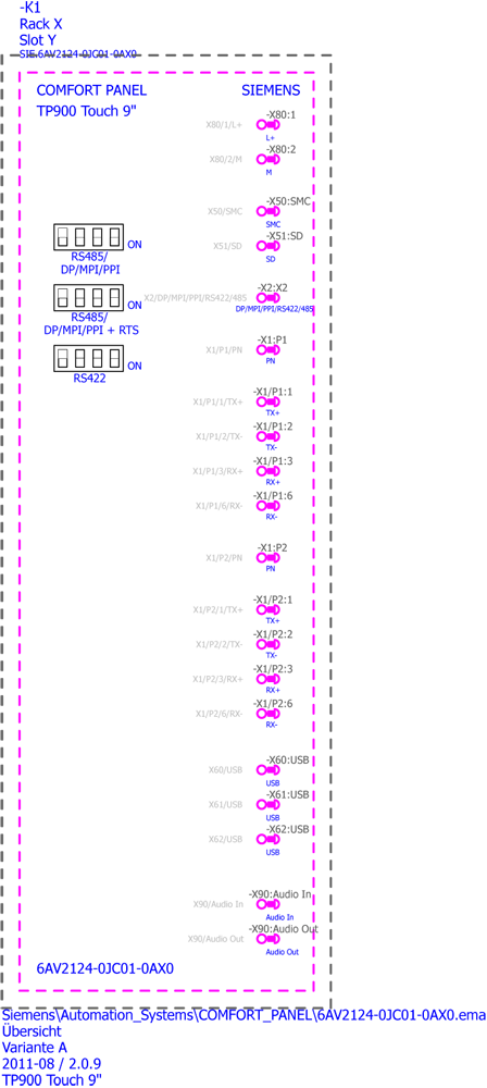 SIMATIC HMI TP900 Comfort, Comfort Panel, dotykové ovládání, 9 širokoúhlý-TFT-displej, 16 MIO barev, PROFINET rozhraní, MPI/PROFIBUS-DP rozhraní, 1...