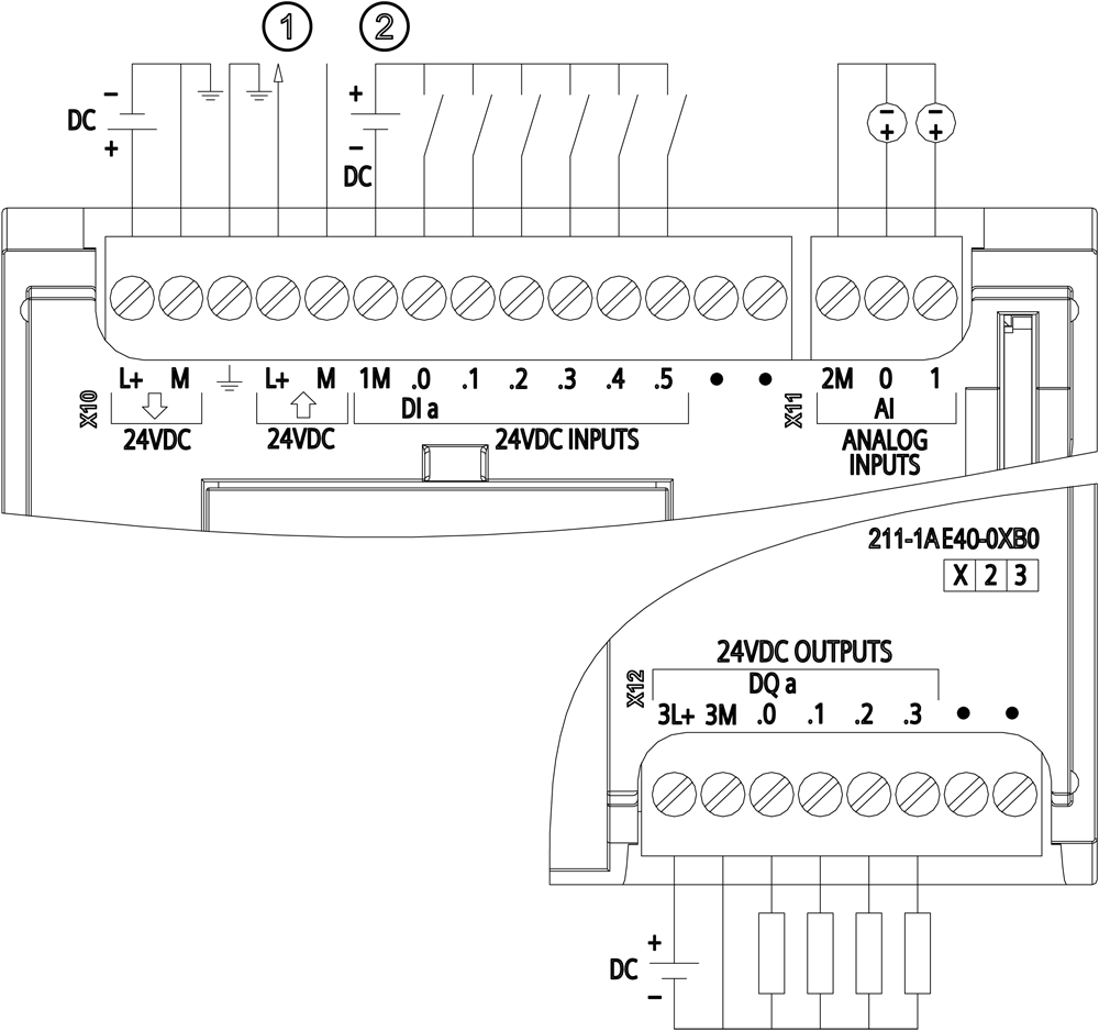 SIMATIC S7-1200, CPU 1211C, Kompaktní CPU, DC/DC/DC, integrované I/O: 6 DI DC 24V, 4 DO 24V DC, 2 AI 0-10V DC, Zdroj: DC 20,4-28,8V DC, pracovní pa...