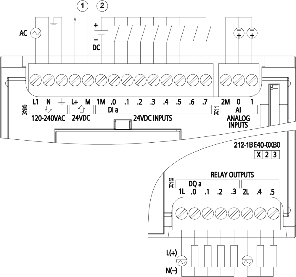 6ES7212-1BE40-0XB0 SIMATIC S7-1200, CPU 1212C, Kompaktní CPU, AC/DC/Relé, integrované I/O: 8 DI DC 2