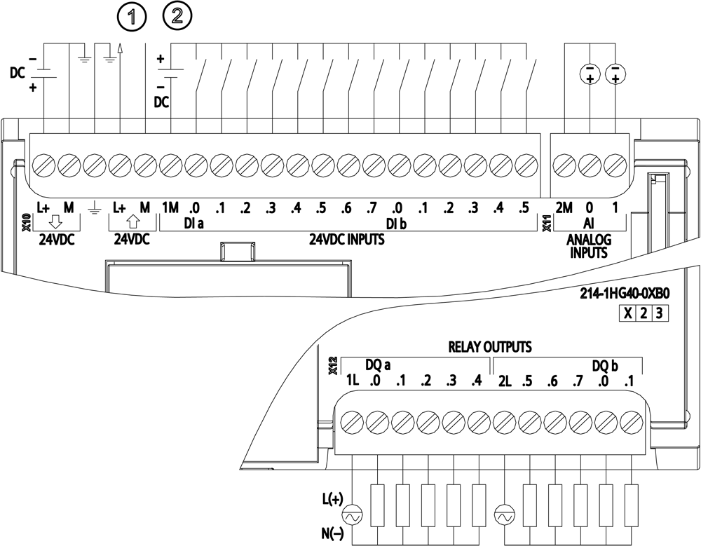 SIMATIC S7-1200, CPU 1214C, Kompaktní CPU, DC/DC/Relé, integrované I/O: 14 DI DC 24V, 10 DO Relé 2A, 2 AI 0-10V DC, Zdroj: DC 20,4-28,8V DC, pracov...
