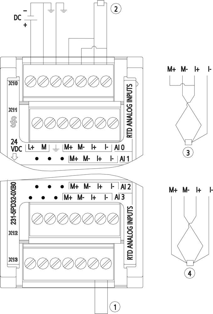 SIMATIC S7-1200, Analogový vstupní modul, SM 1231 RTD, 4xAI RTD Modul