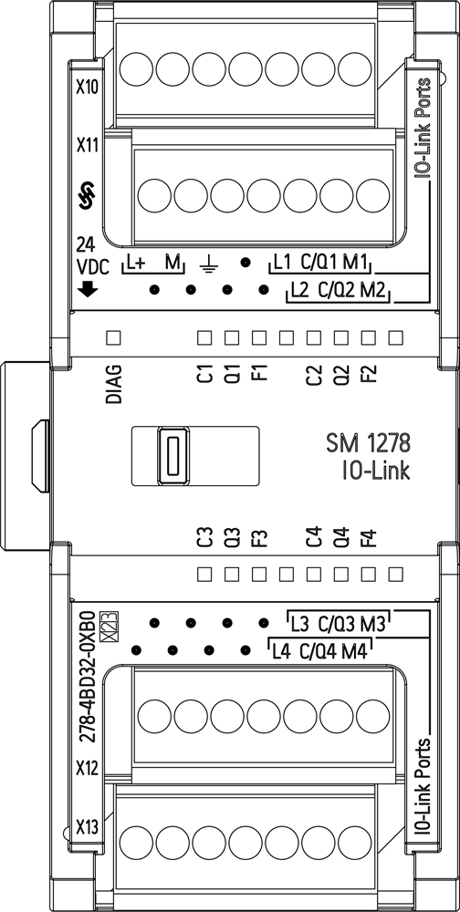 SIMATIC S7-1200, SM1278 IO-Link, 4xIO-Link Master