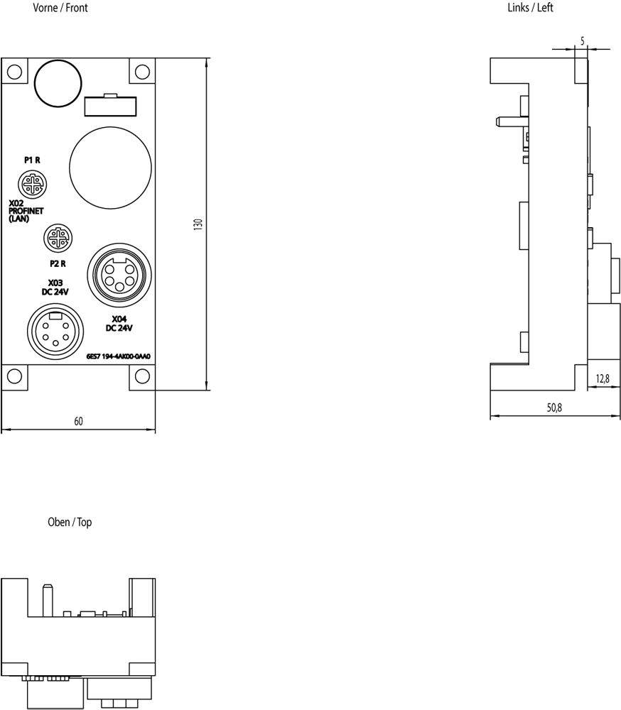 SIMATIC ET 200pro CM IM PN M12, 7/8 S