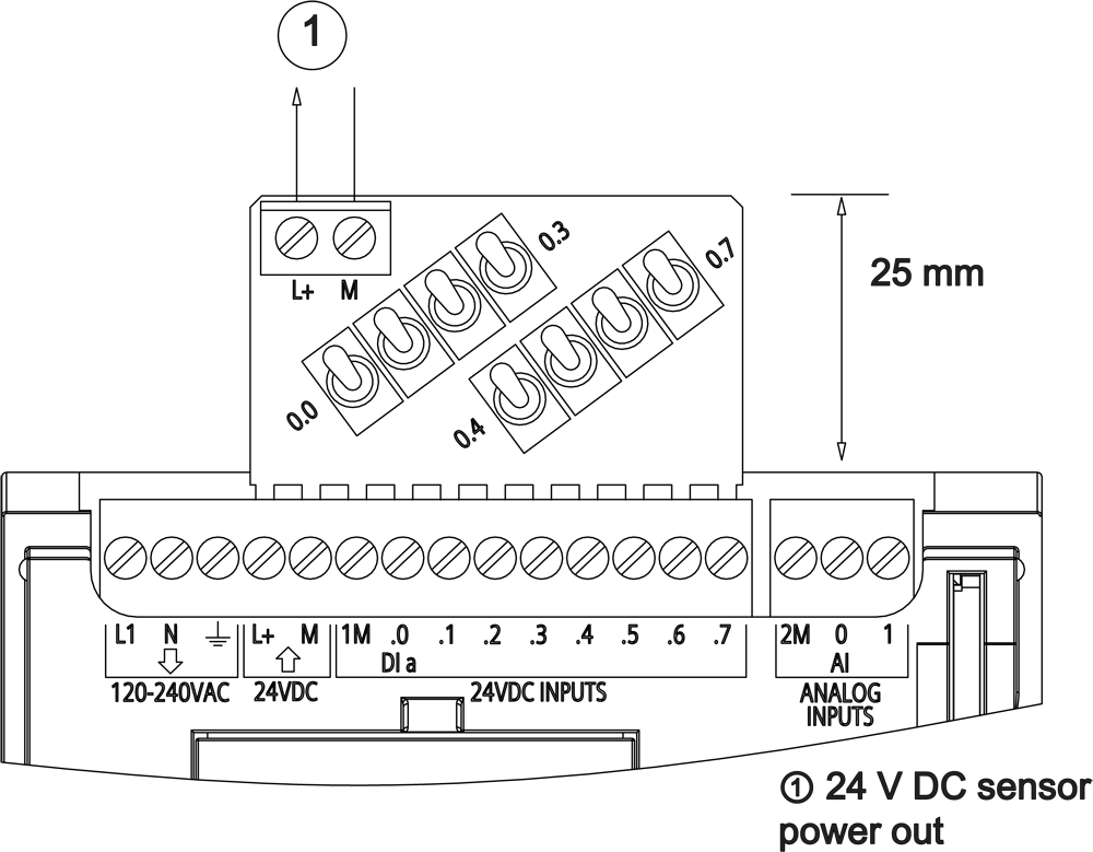 SIMATIC S7-1200, Simulátor vstupů pro 1211C / 1212C, 8 vstupový přepínač DC 24V