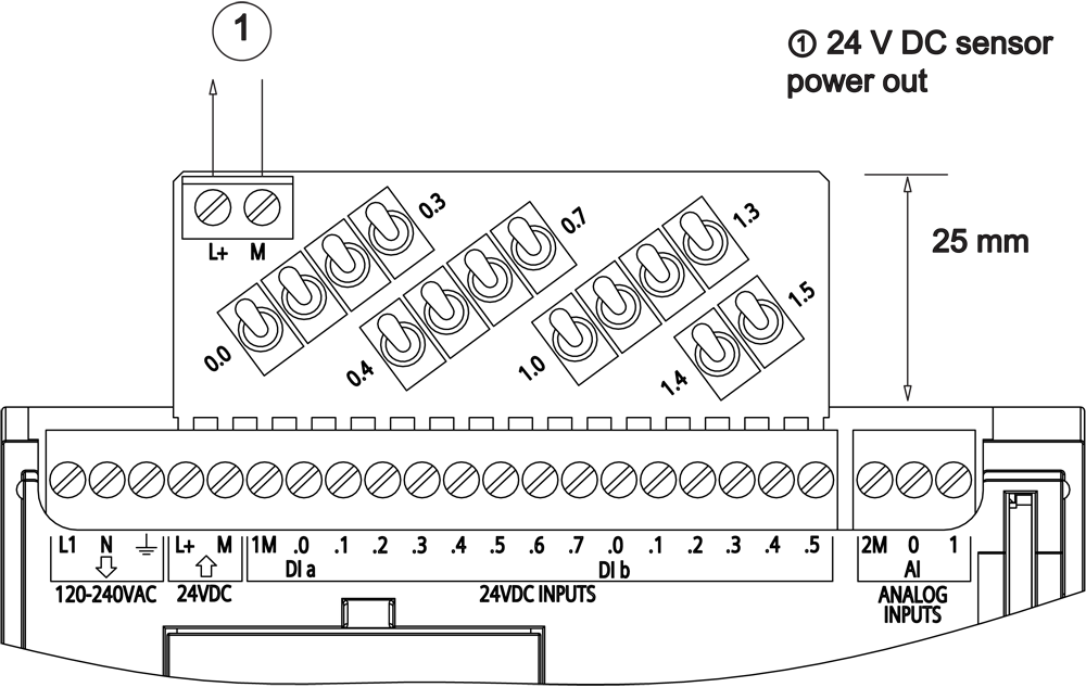 SIMATIC S7-1200, Simulátor vstupů pro 1214C / 1215C, 14 vstupový přepínač DC 24V