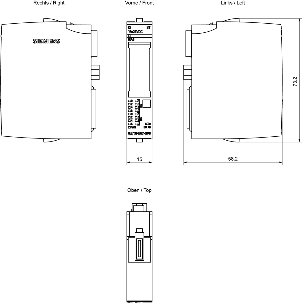 SIMATIC ET 200SP DI 16x24VDC ST PU 10