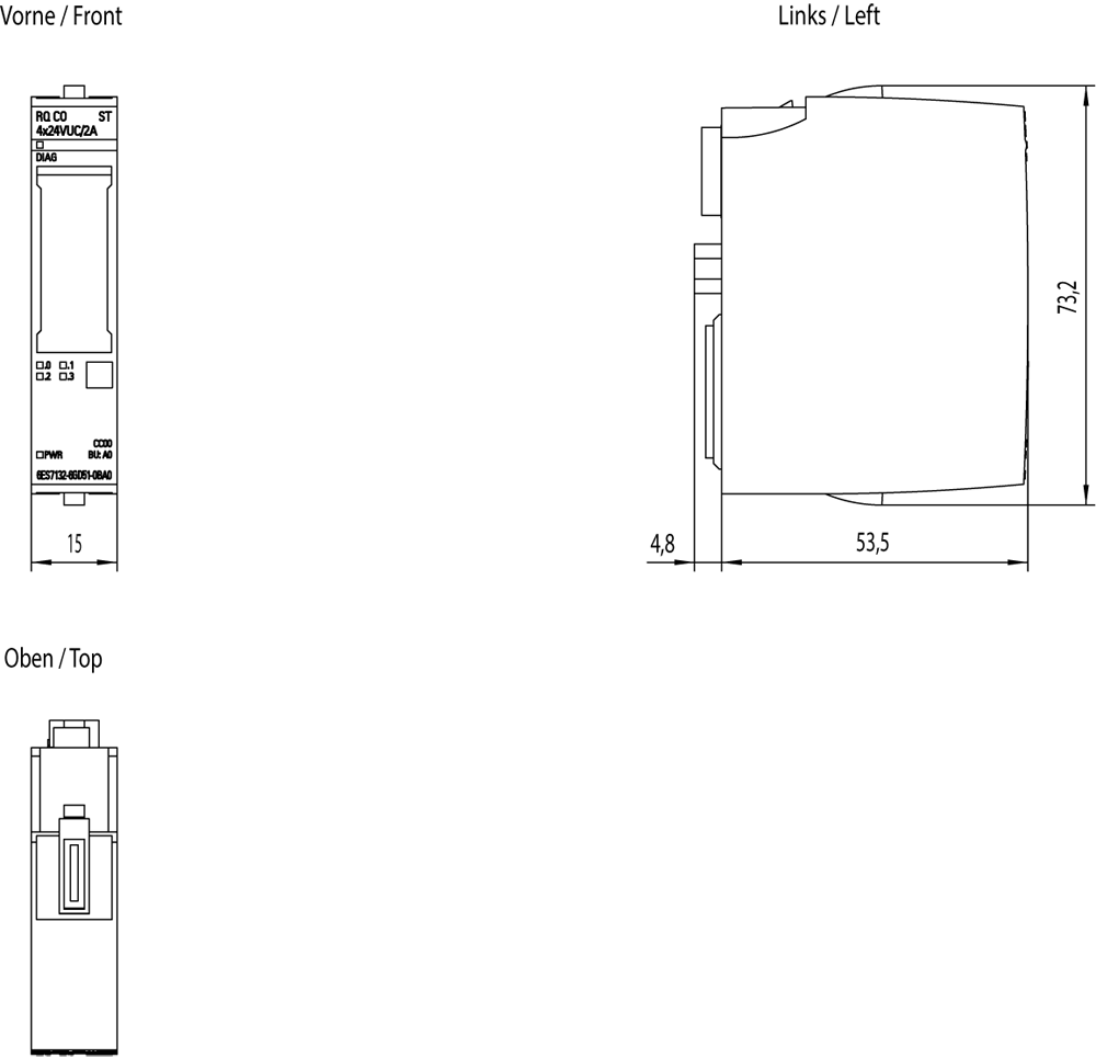 6ES7132-6GD51-0BA0 SIMATIC ET 200SP RQ CO 4x24VDC/2A ST