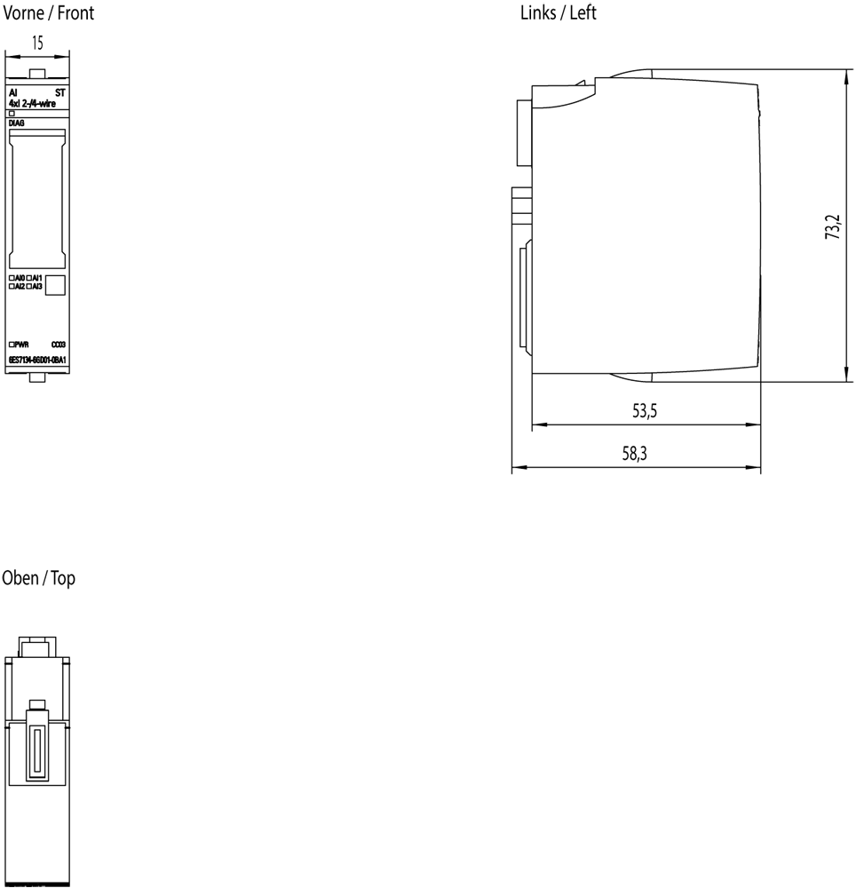 SIMATIC ET 200SP AI 4xI 2-/4-wire ST