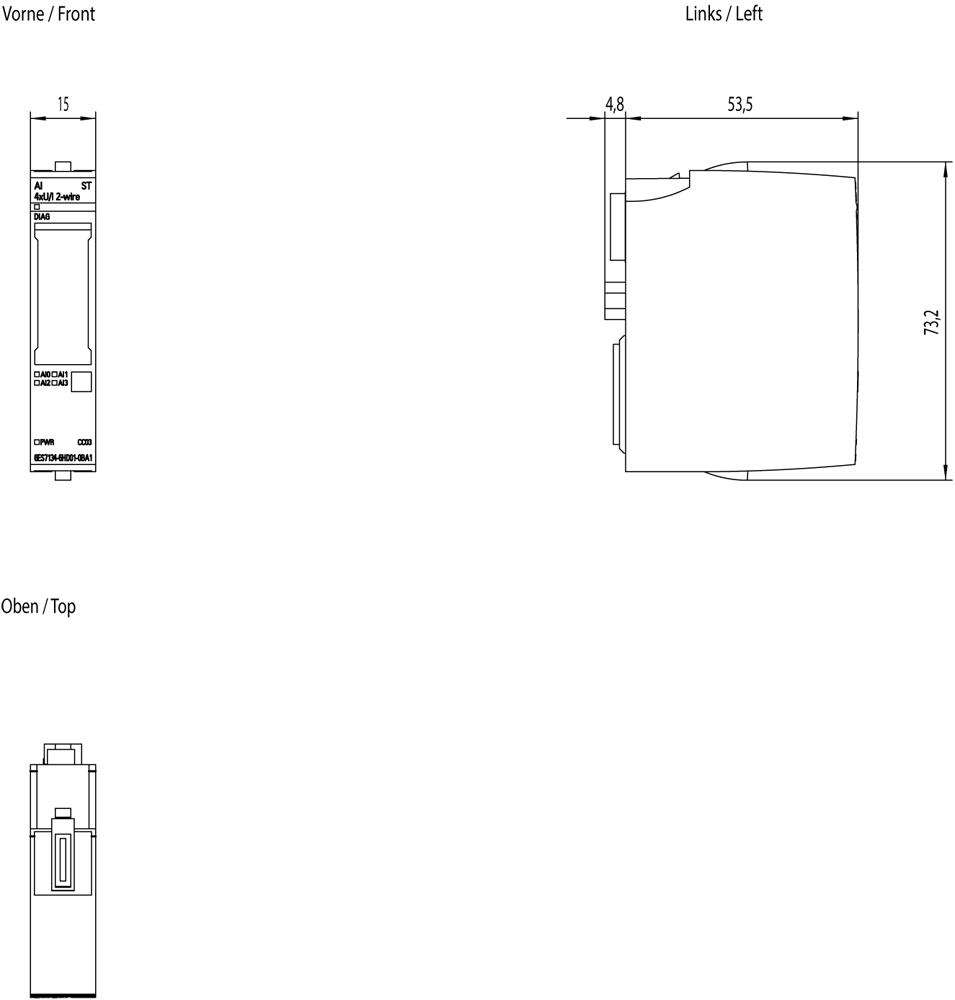 SIMATIC ET 200SP AI 4x U/I 2-wire PU 10