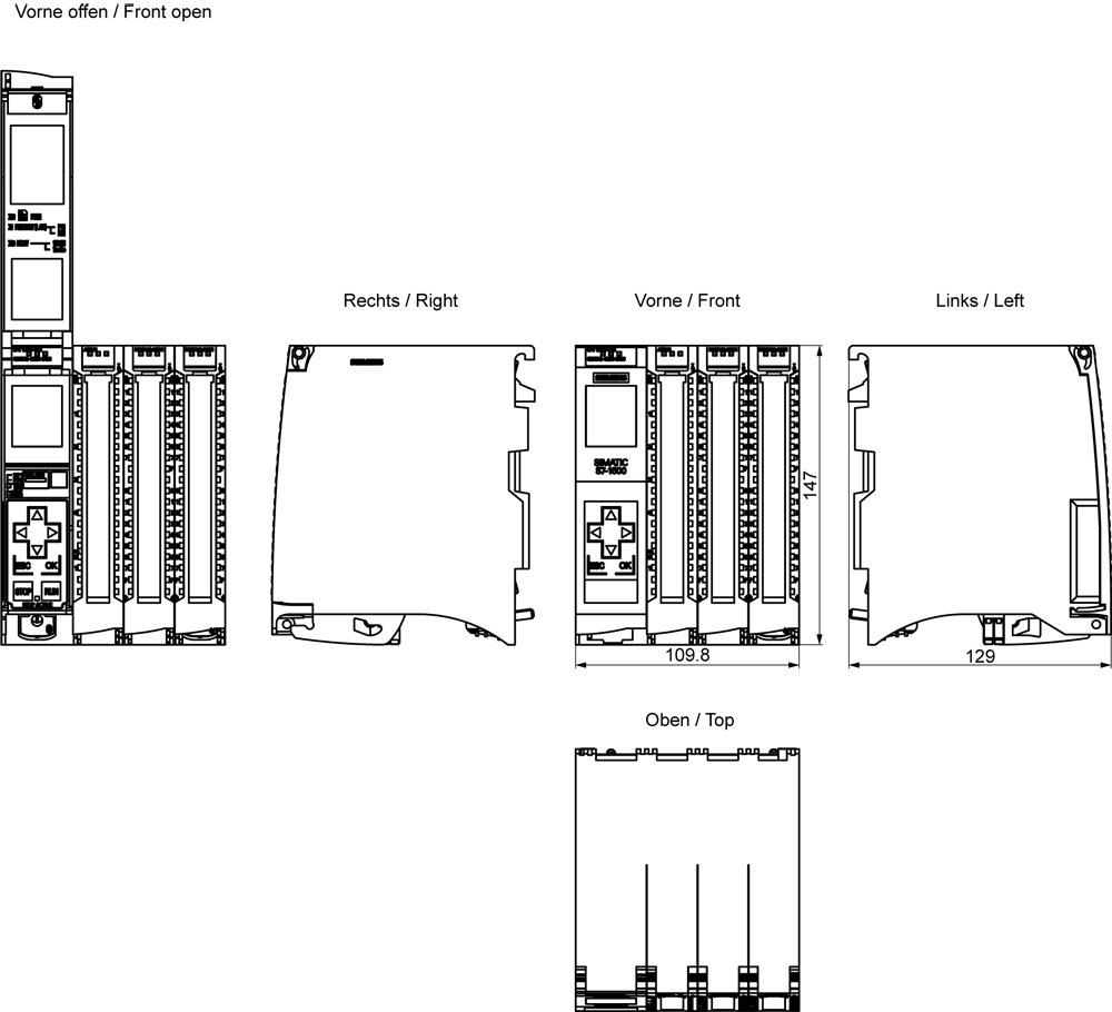 6ES7512-1CK01-0AB0 SIMATIC S7-1500 CPU 1512C-1 PN 32DI/32DQ/5AI/2AQ