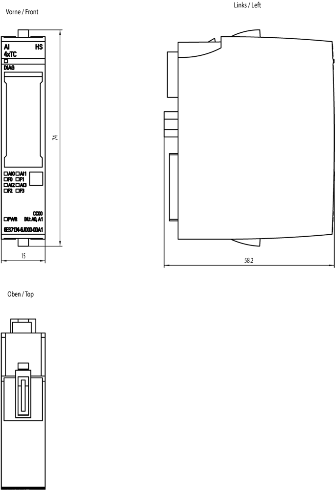 6ES7134-6JD00-0DA1 SIMATIC ET 200SP AI 4xTC HS