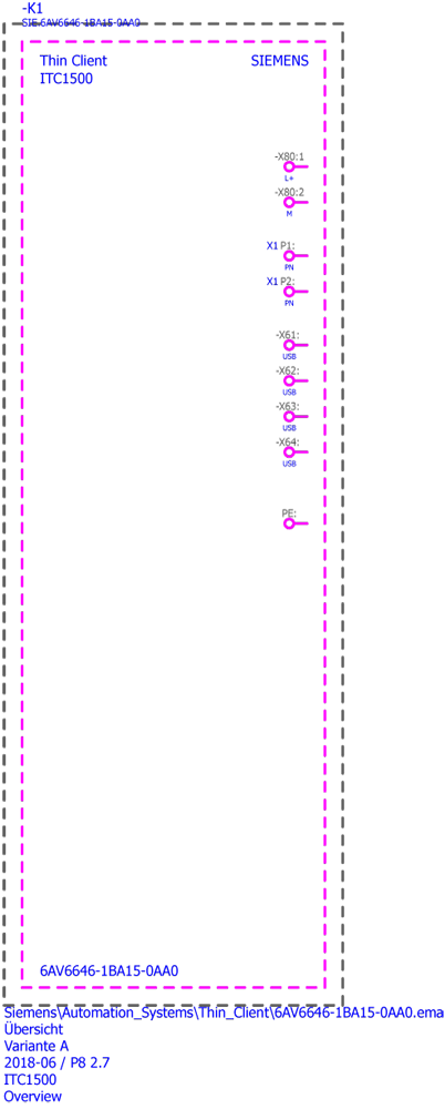 SIMATIC HMI ITC1500 V3 standard design Built-in unit