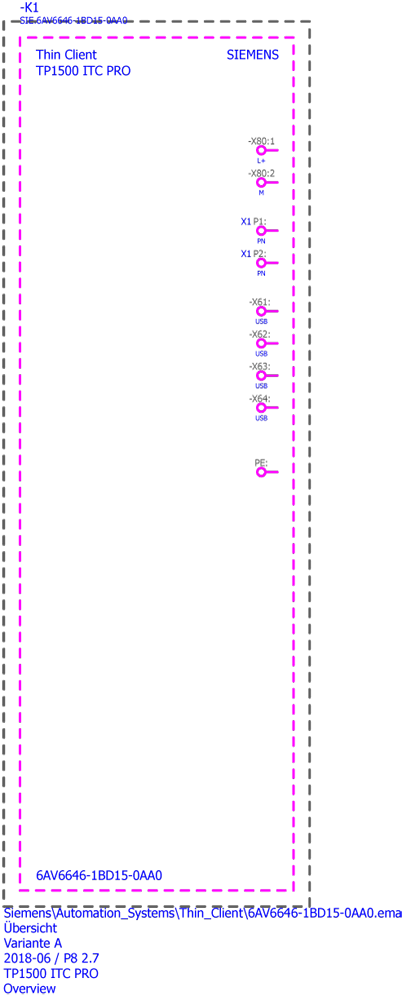 SIMATIC HMI ITC1500 V3 PRO standard design support arm mounting with extension unit
