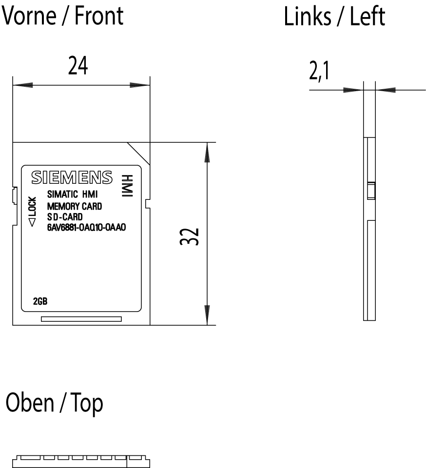 SIMATIC HMI SD memory card 2 GB, outdoor and indoor TIA Portal V16 or higher