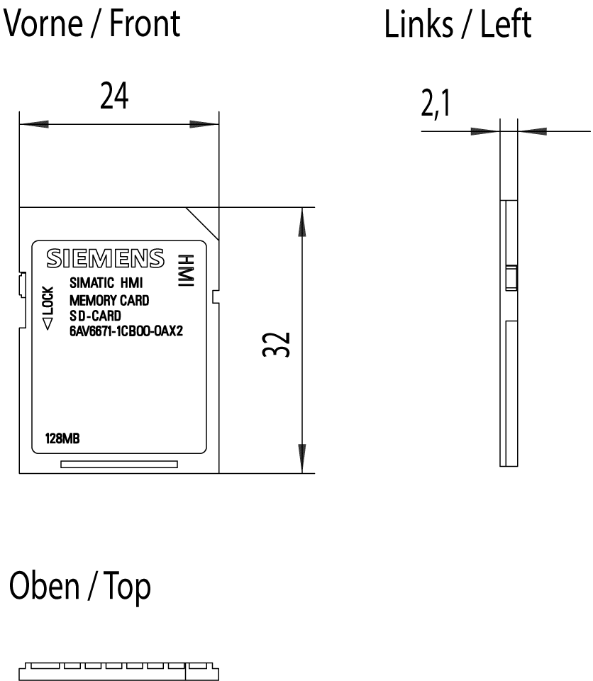 6AV6671-1CB00-0AX2 SIMATIC HMI MM memory card 128 MB