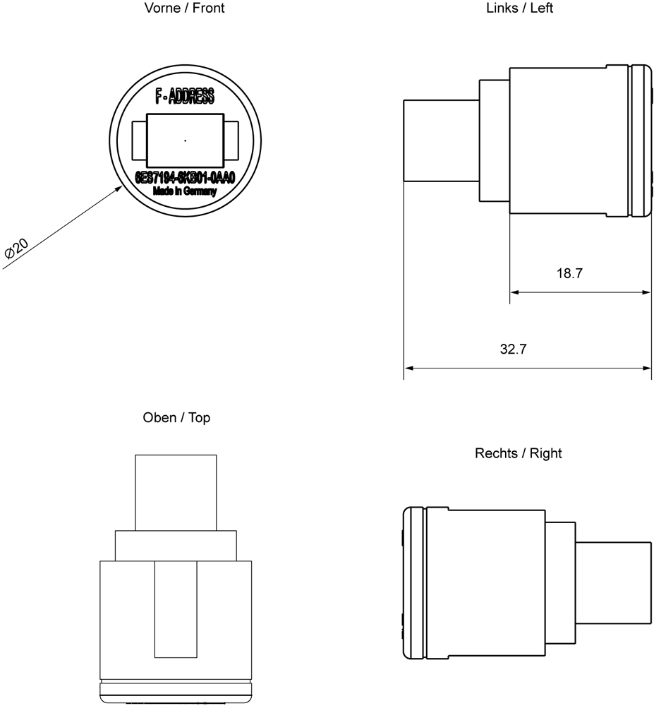 SIMATIC DP eCoding plug metal