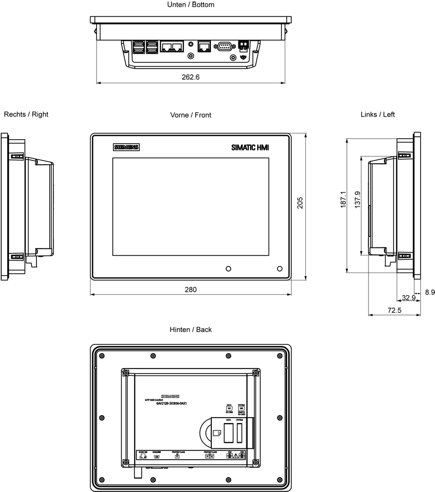 SIMATIC HMI MTP1000 Unified Comfort