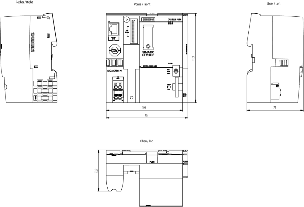 SIMATIC ET 200SP CPU 1512SP F-1 PN